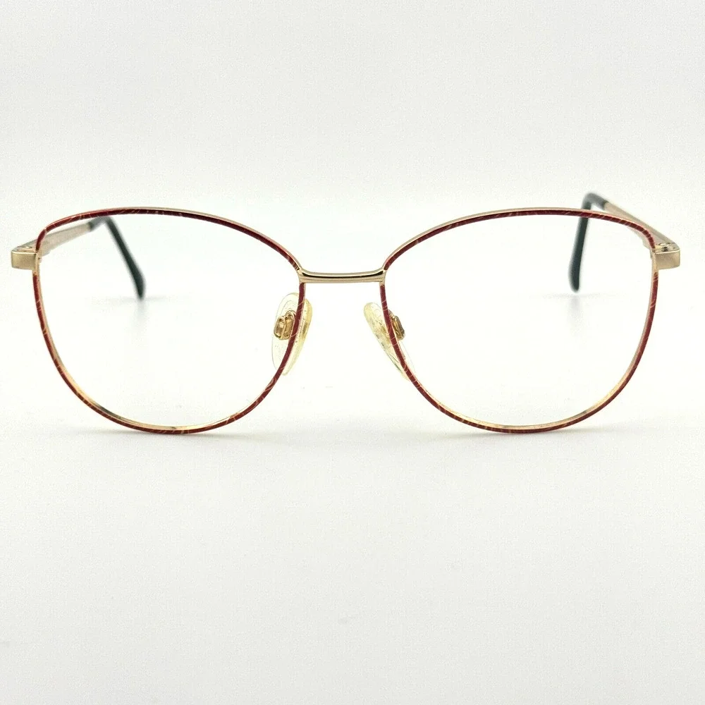 Vintage Luxottica Janice GEPRED GoldElectroplated 135 Oval Full Rim H12274